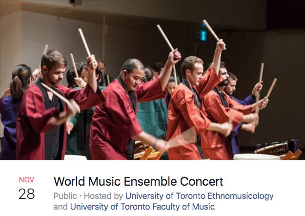 World Music Ensemble Concert Facebook Advertisement